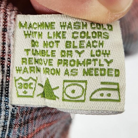 Orvis Shirt Mens XL Washed Red Blue Plaid Button Up Pocket Long Sleeve Cotton - Picture 7 of 9